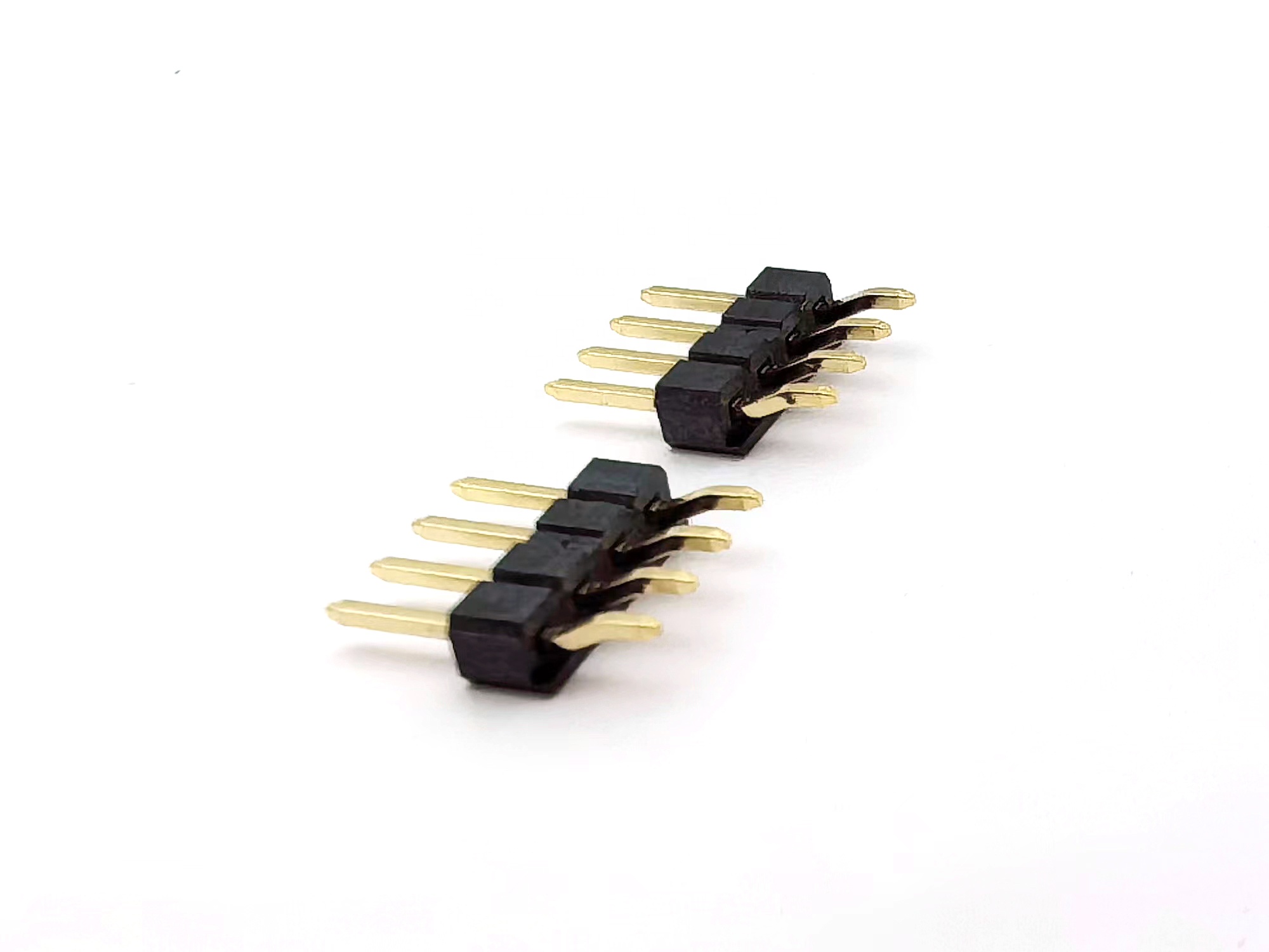 2.54mm Pitch Pin header Connector Single Row Right Angle SMT SQ0.64mm H2.5mm 1*4P