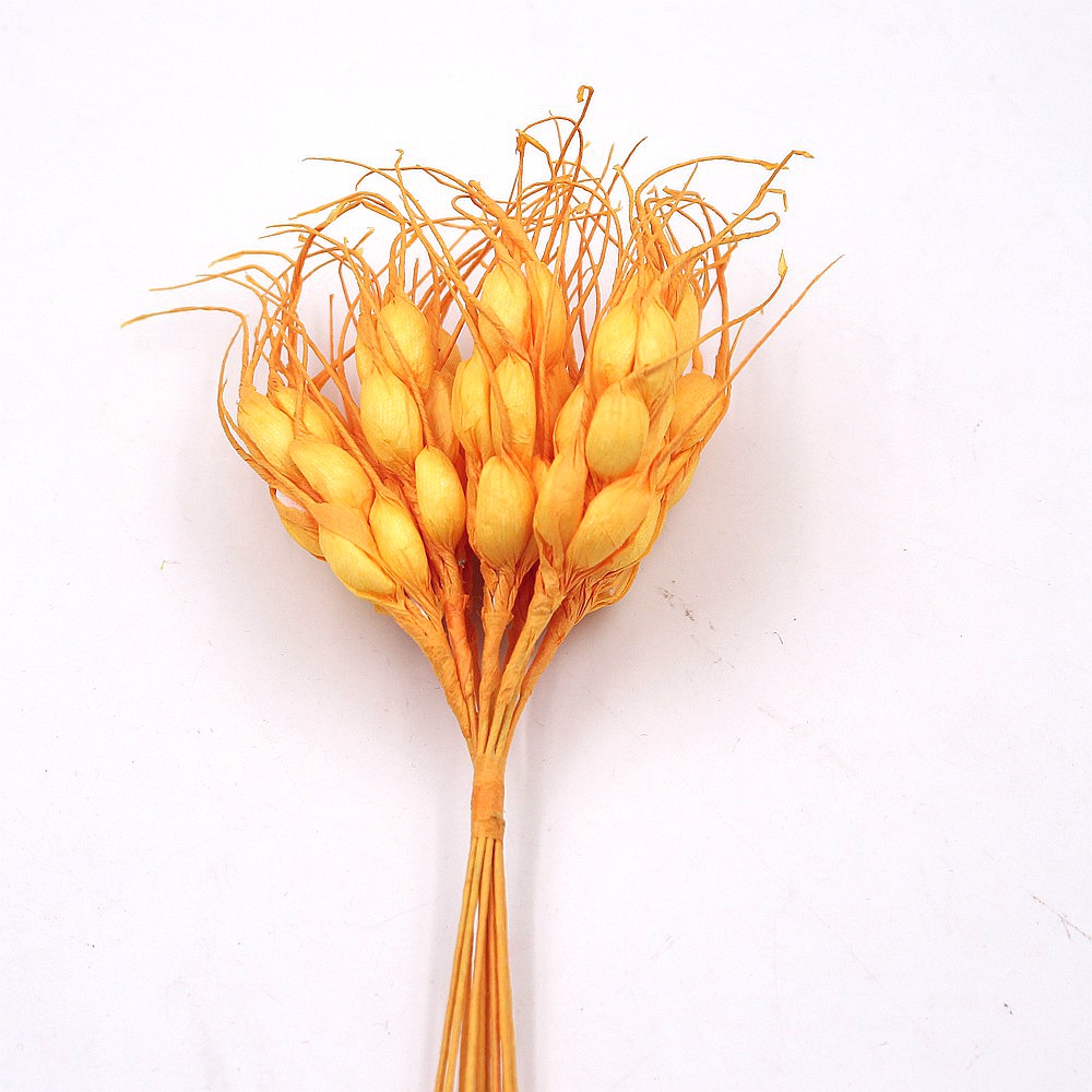 10pcs/lot 12cm Small Foam Wheat Lifelike Bright Color Artificial Flowers For Party Wedding Home Decoration Handmade Spring Craft