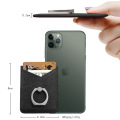 Luxury Leather cardholder Mobile Phone Wallet Sticker For iPhone Ring Holder Pocket Card Slot Sticker For Xiaomi Huawei
