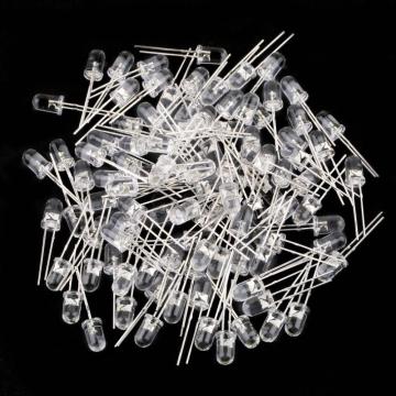 100Pcs 5mm White Ultra-Bright LED Light Lamp Emitting Diodes 15000MCD Worldwide Store In Stock