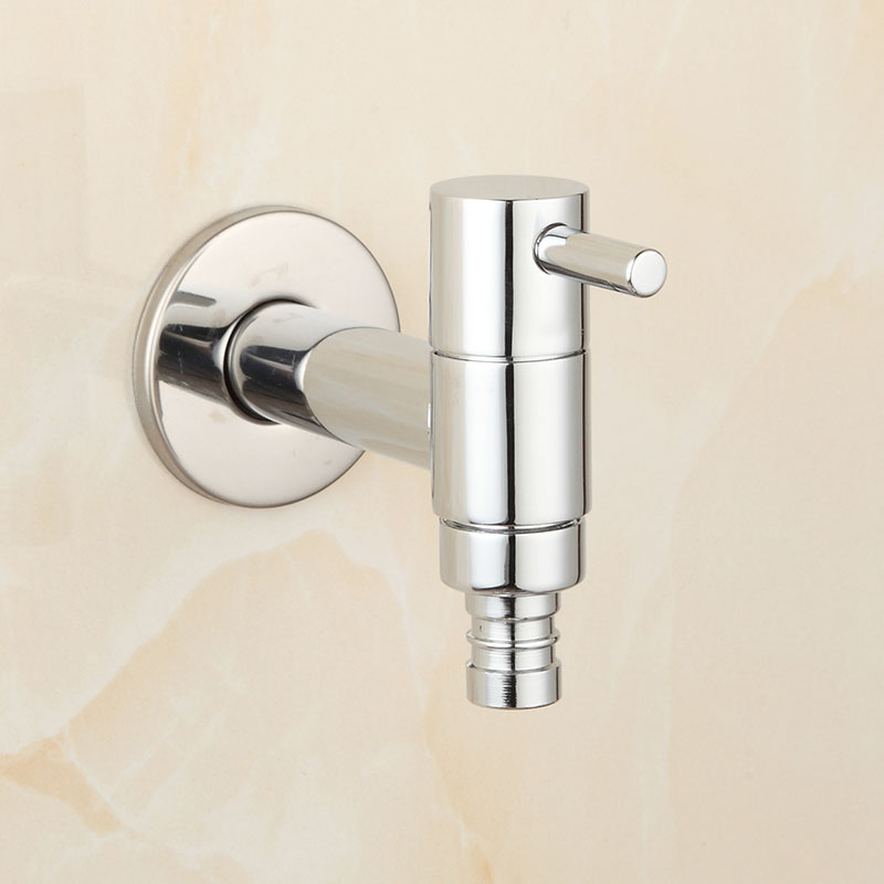 Brass Chrome Laundry Bathroom Wetroom Wall Mount Cold Water Faucet Sink Spigot Bibcocks Garden Hose tap 2630020