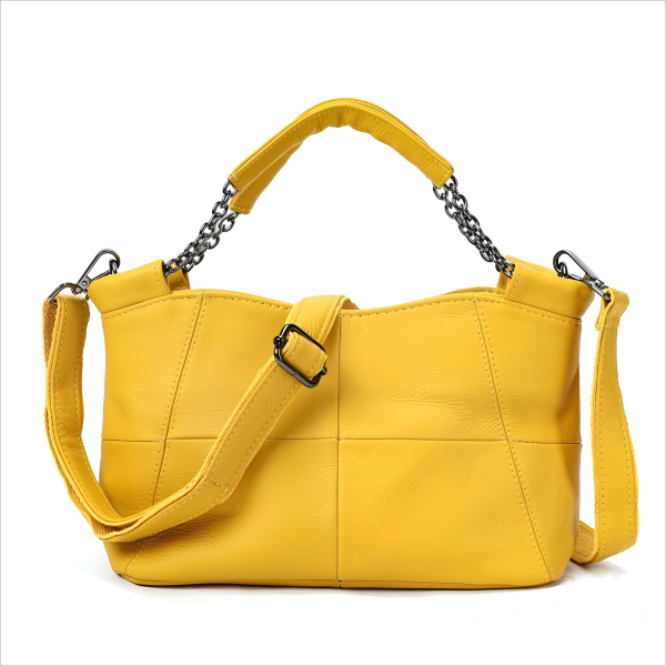 Leather women's chain shoulder bag