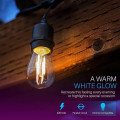 IP65 15M LED S14 String Lights Waterproof E27 Warm LED Retro Edison Filament Bulb Outdoor Street Garden Patio Holiday Lighting