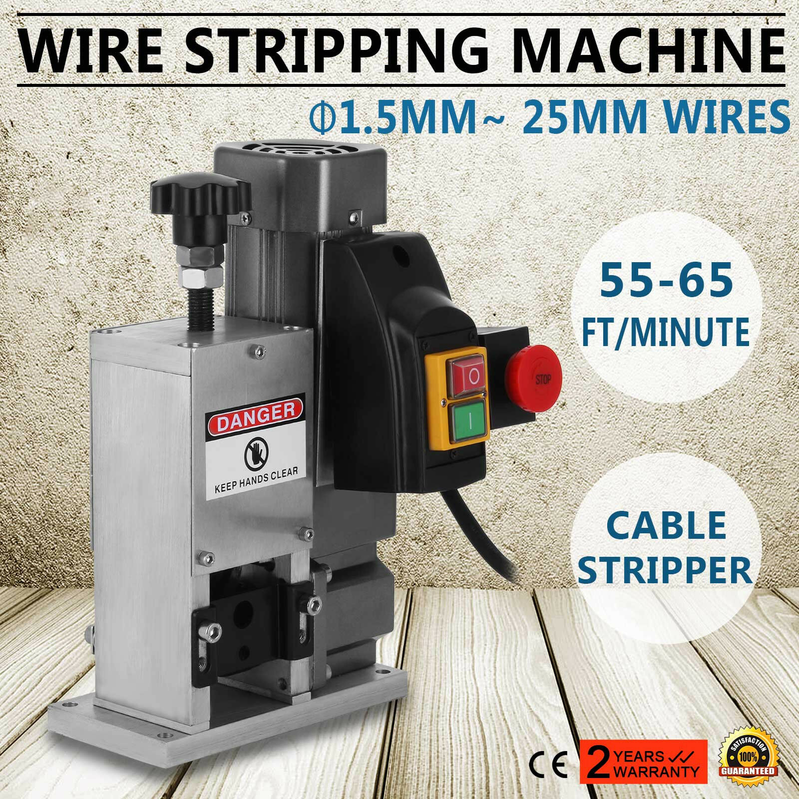 180W Portable Scrap Cable Stripper Powered Electric Wire Stripping Machine