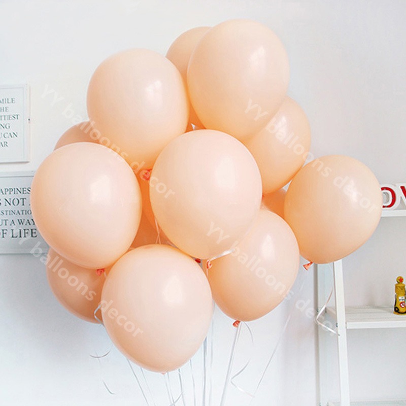 DIY Pastel Baby Shower Macaroon Cream Peach Skin Balloons Garland Arch Kit Retro Coffee Ballon Wedding Birthday Party Decor