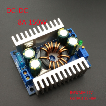 150W Power Supply Module DC 10~32V To 10~46V 16A Adjustable Boost Converter DC 12V 24V Voltage Regulator/Adapter/Charger/Driver