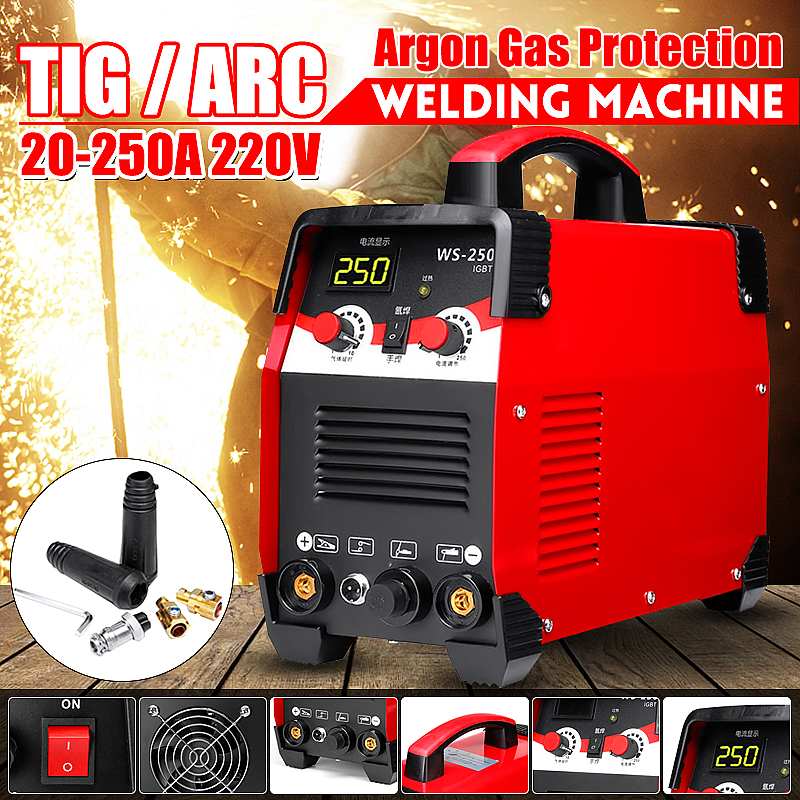 DC Inverter ARC Welder 220V IGBT MMA Portable Welding Machine 250 Amp for Home Beginner Lightweight Efficient DIY Welding Tools