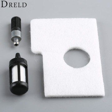 DRELD 3Pcs/set Replacement Air Fuel Oil Filter Cleaner For STIHL Chainsaw 017 018 MS170 MS180 # 1130 358 7700 Garden Tools