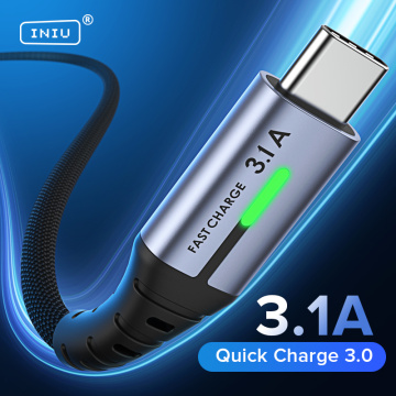INIU 3.1A Type C USB Cable Fast Charging Micro USB C Cord USB-C Phone Charger For Xiaomi Redmi Note 8 9s Huawei P30 Pro Samsung