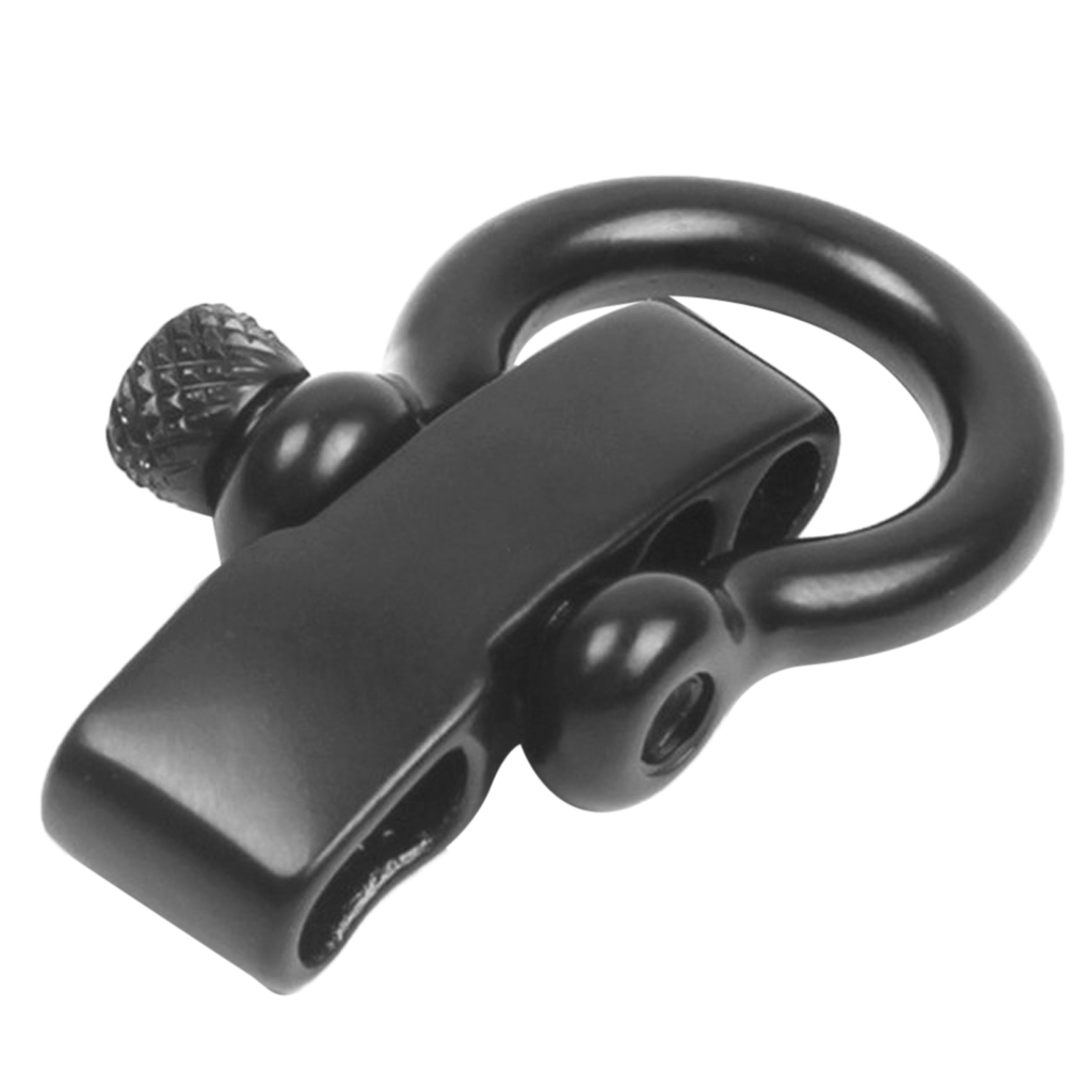 Black Adjustable Stainless Steel Shackle for Paracord Bracelets, Used for Camping, Hiking and Other Outdoor Sports