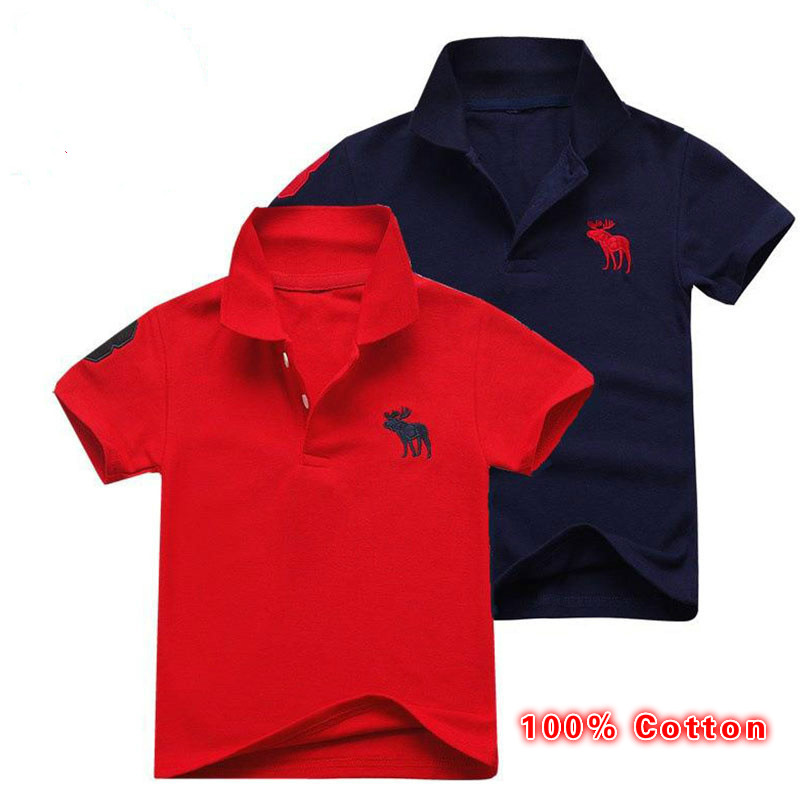 Cool Baby Boys Lapel T-shirts Summer Cotton Short Sleeve Tops for Girls POLO Shirts Half-sleeved Tshirts Toddler Clothes Tees