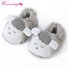 Super Cute Baby Girls Shoes Winter Warm Plush Booties Infant Soft Slipper Crib First Walkers