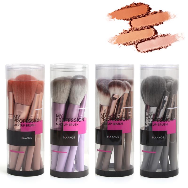 9PCS Makeup Brush Set Round Barrel Beauty Tool Eye Shadow Brush Concealer Eyebrow Powder Makeup Brush Women Cosmetic Tool