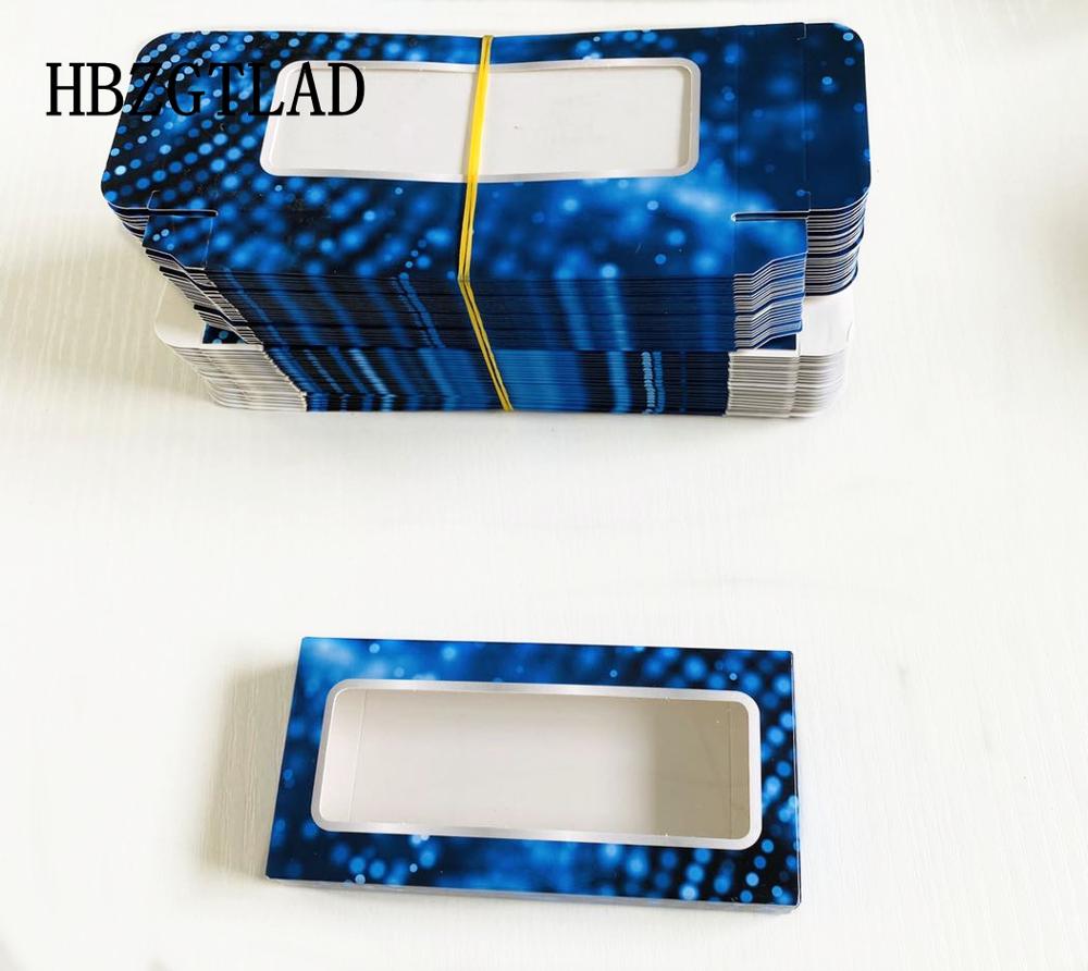 Newes 50/100pcs Carton Paper Packing Box for 25mm long EyeLash Wholesale Bulk Cheap Pretty Lashes rectangle Storage Packaging