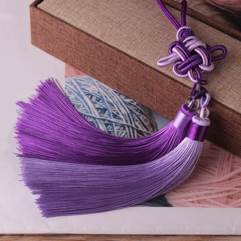 Mixed Colors Chinese Knots Ice Silk Tassels For DIY Jewelry Home Curtain Sewing Accessories Car Key Bag Pendant Craft Tassel