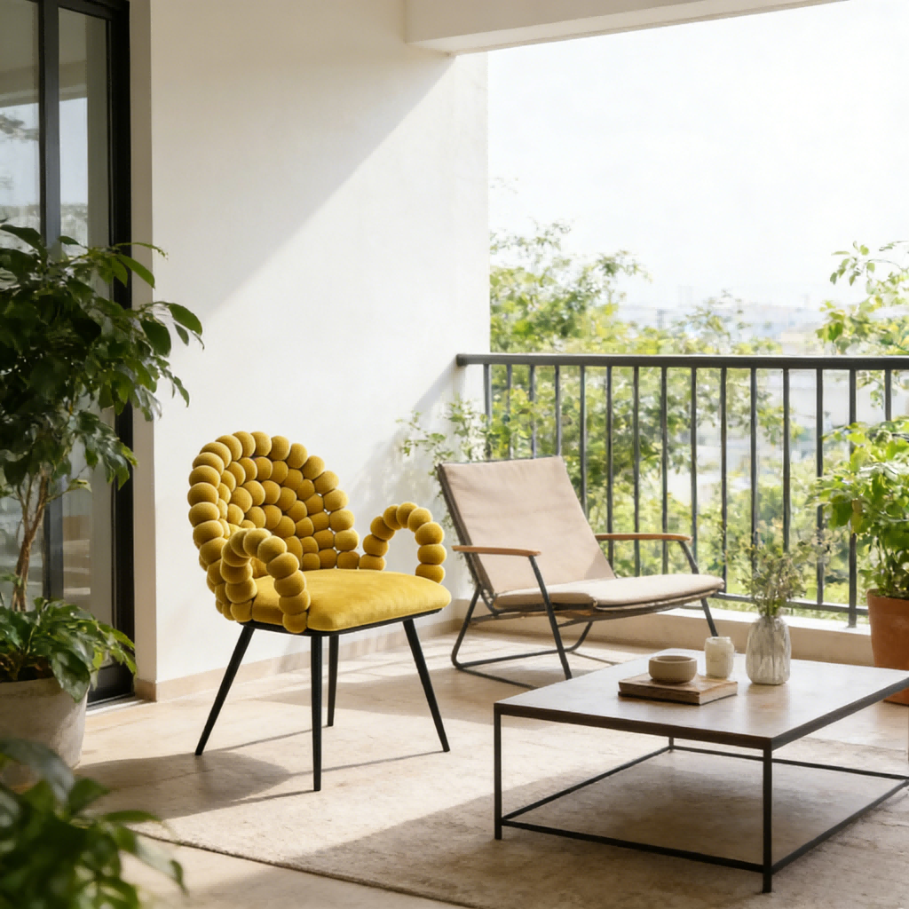 BR-23A06 handvoven velvet chair 5