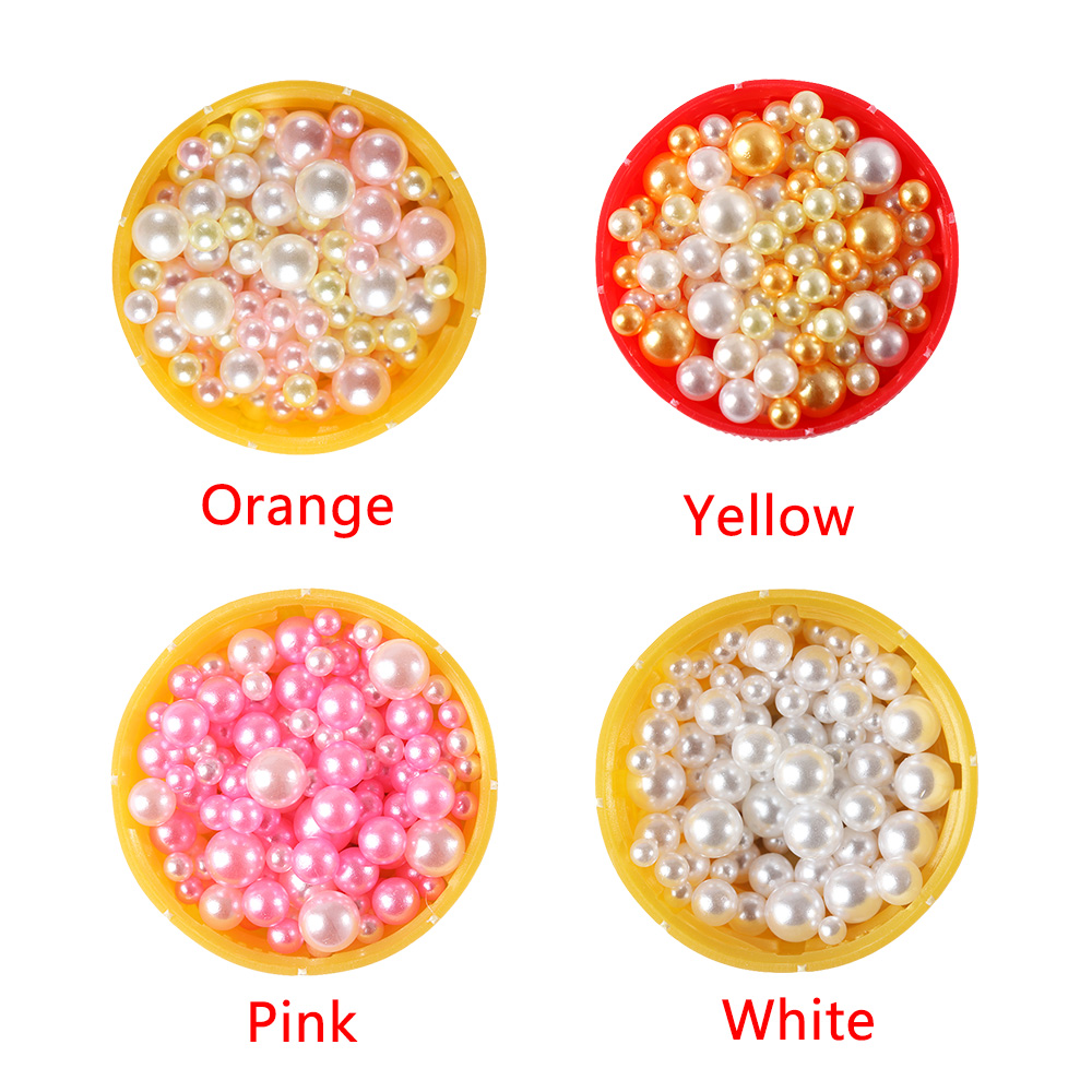 Fashion 2.5-8mm 500PCS/bag Mix Rainbow Color Round Resin Imitation Pearl Beads No Hole Loose Beads Diy Jewelry Necklace Making