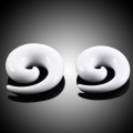 2pcs/lot Acrylic Spiral Ear Gauges Black&White Ear Taper Stretching Plugs and Tunnel Expanders Body Piercing Jewelry 1.6mm-20mm