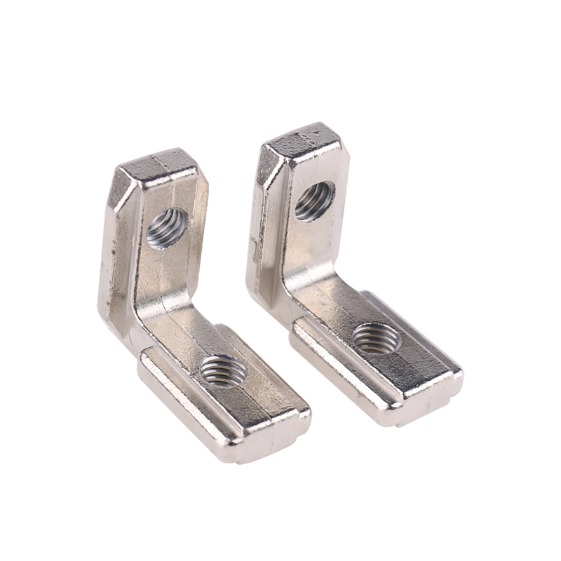 T Slot L Shape Aluminum Angle bracket Corner Interior Joint Brackets with Gurb screws for 2020 3030 4040 4545 Aluminum Profile