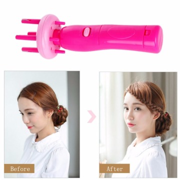 1pc Pink Hair Styling Tools Hair Braider Automatically Braid Machine Electric Hemp Flowers Hair Braide Hair Braider Device Kit