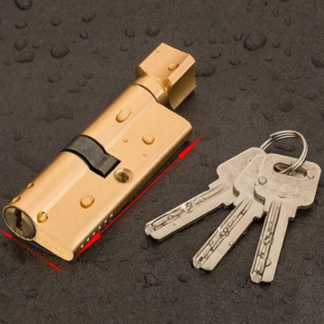 Door Cylinder Biased Lock Cylinder AB Key Anti-Theft Entrance Brass Door Lock Lengthened Core Extended Keys