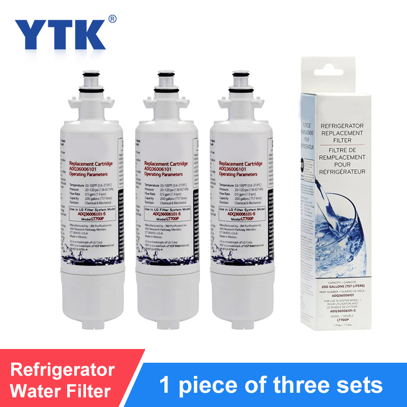 YTK Refrigerator Filter LT700P ADQ36006101-S Water Purification Filter Activated Carbon Water Filter 3pcs/lot