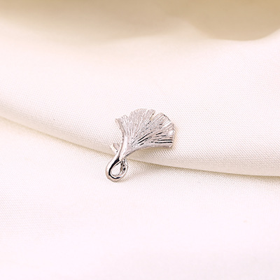 10pcs/lot Alloy Gold Rhodium Color Ginkgo Leaf Charm Pendant for DIY Headwear Hairpin Decration Jewelry Findings Supplier Craft