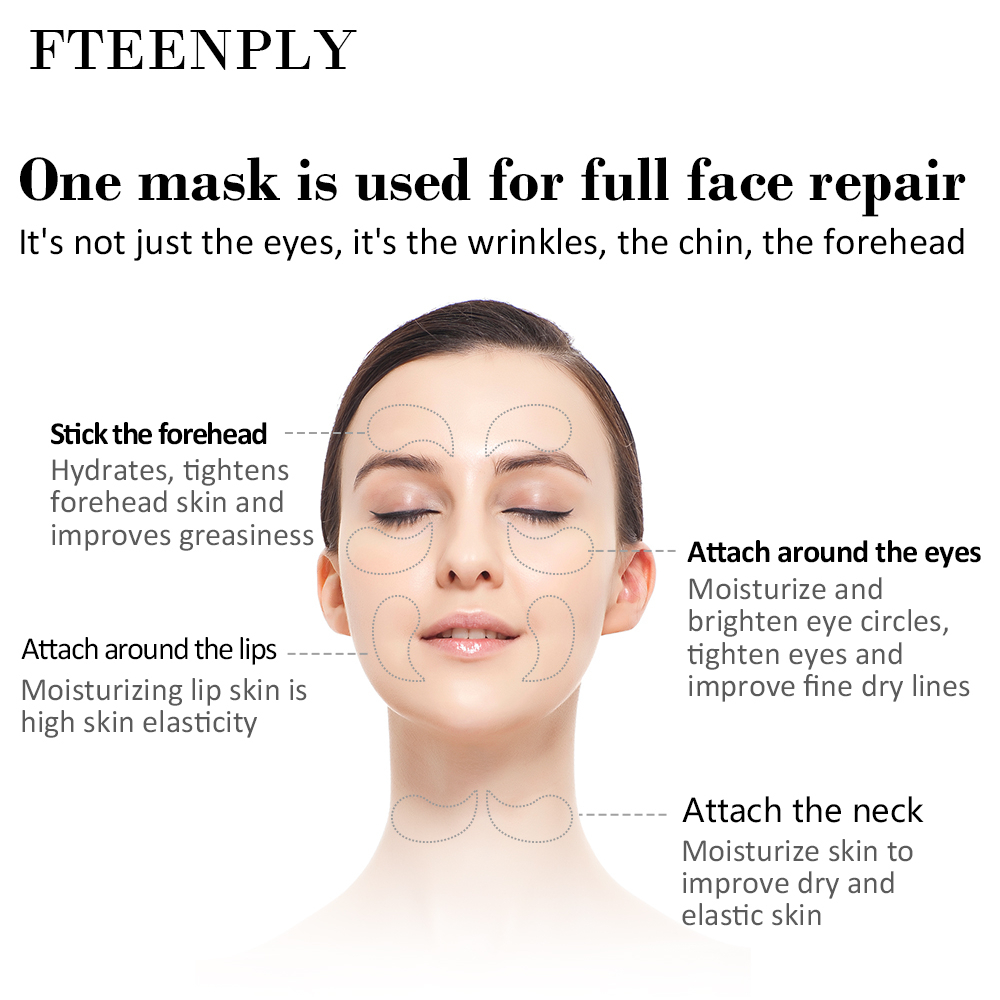 FTEENPLY Hyaluronic acid retinol Eye Mask Collagen Eye Patch korea dark circles hydrogel Reduce Dark Circles Fine Lines Eye Bag