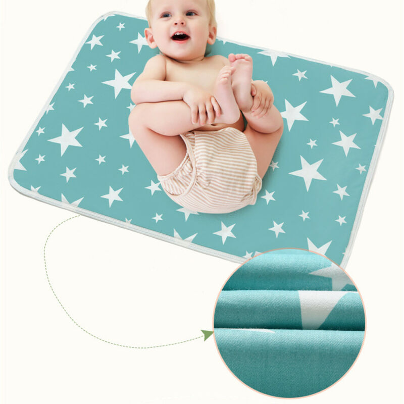 PUDCOCO Waterproof Changing Diaper Pad Cotton Baby Infant Urine Mat Nappy Bed Cover Washable 50*70cm