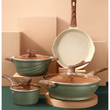 Maifanshi four piece pot set Household Nordic non stick pot Induction cooker wok suit kitchen pots and pans cookware set