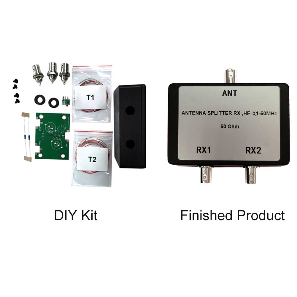 Metal Radio Communication BNC Connectors RX HF 1-50MHz Accessories Antenna Splitter Durable Receivers Ports Home Assembled