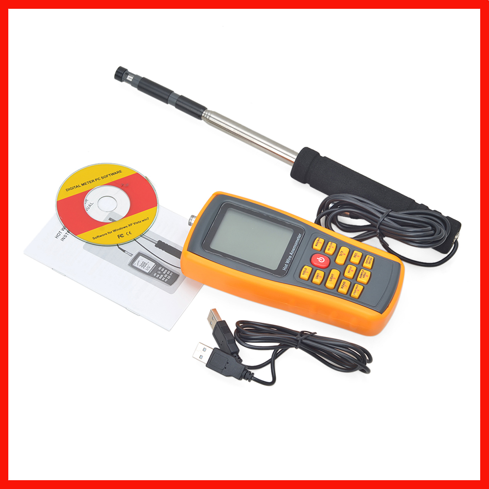 Anemometer Wind Speed Gauge handheld Tool Measuring Instrument Temperature Measurement USB Interface RZ GM8903