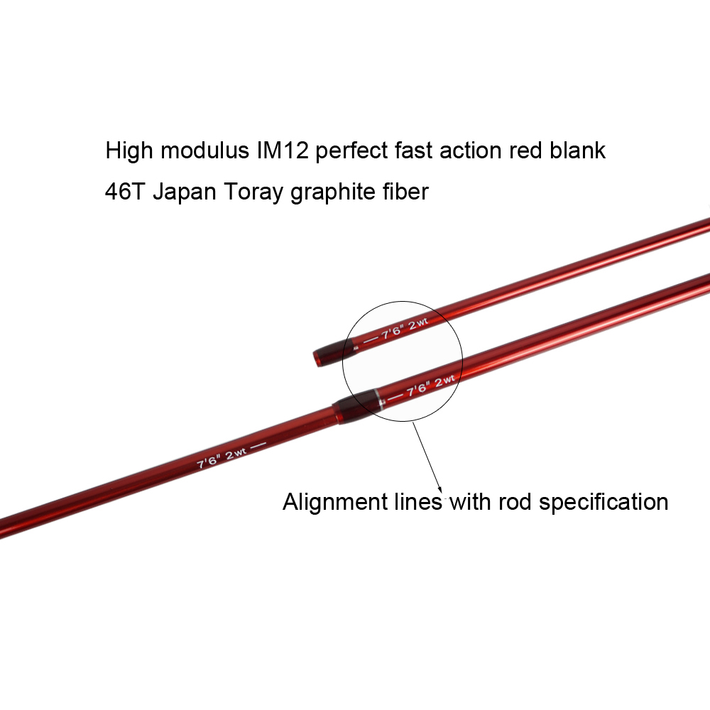 Aventik IM12 Japan Toray 46T Fly Rods 7'6'' 8'0'' 8'6'' 4sec Fast Action Super Compact Freshwater Trout Fly Fishing Rod