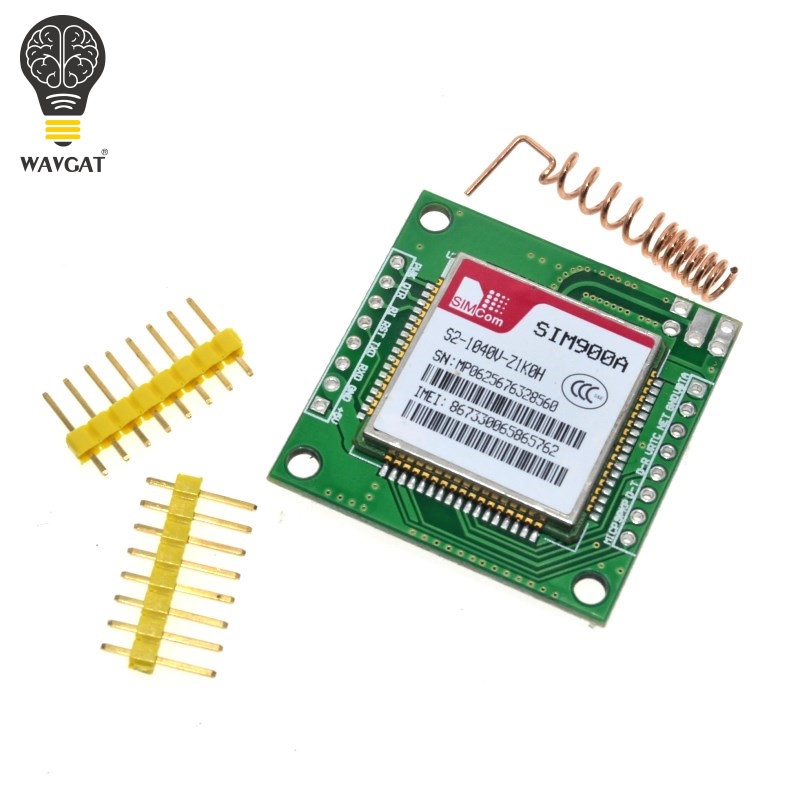 WAVGAT mini GPRS GSM module SIM900A Wireless Extension Module Board Antenna Tested Worldwide Store for SIM800L A6 A7 SIM800C