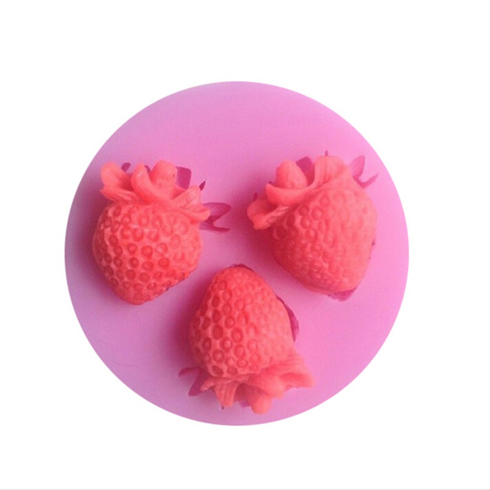 Pizies Silicone Playdough Tool Cute Strawberry Fruit Fondant Mold Tools Playdough Mould Tools Toys 1Pcs