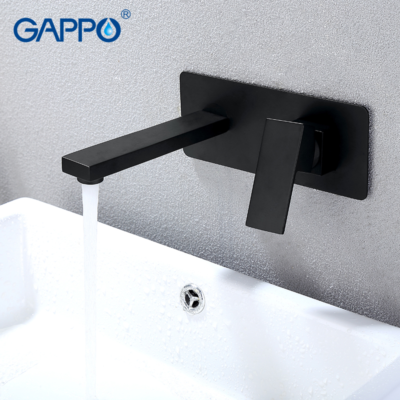 GAPPO Basin Faucet wall mounted bathroom mixer taps waterfall faucet chrome black sink faucet torneira