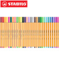 12pcs Stabilo 88 Colored Fiber Pens Drawing Pen School Stationery Office Supplies Colored Art Marker Pen 0.4 Fineliner Gel Pens