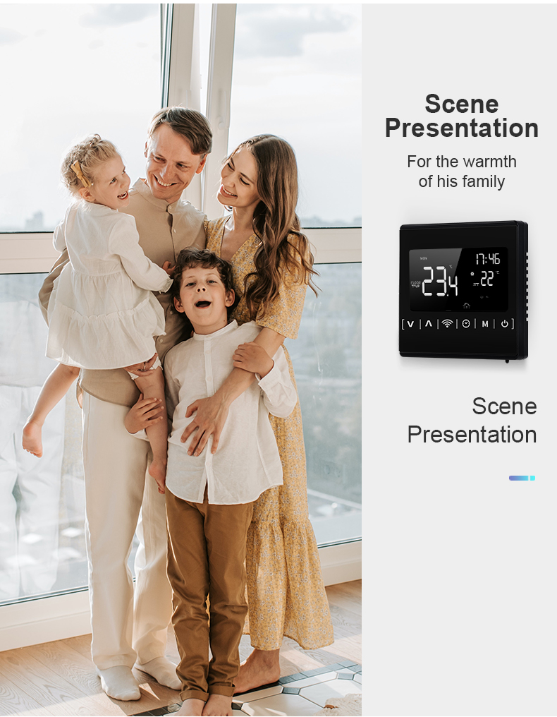 High Accuracy Electronic Wireless Digital Temperature Display Intelligent Thermostat with App Remote Controlling