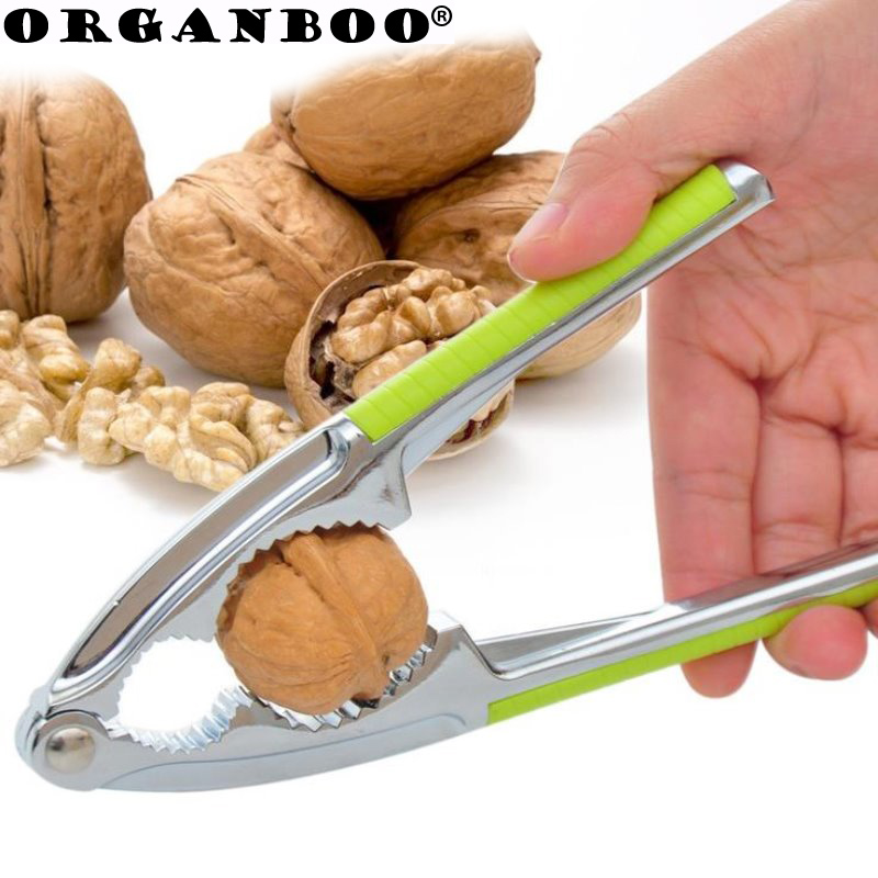 Portable Nut Cracker Kitchen Gadgets Tool Sheller Walnut Opener Plier Metal Opener Nutcracker Kitchen Accessories