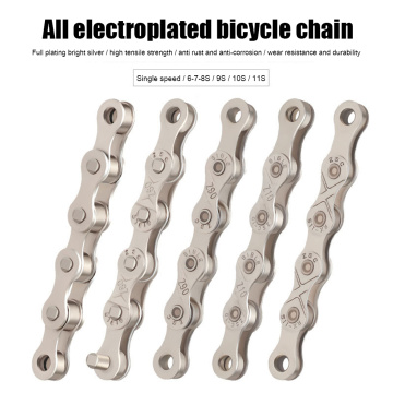 Bicycle Chain 8 9 10 11 Speed Plated Carbon Steel Mountain Road Bike MTB Chains Equipment