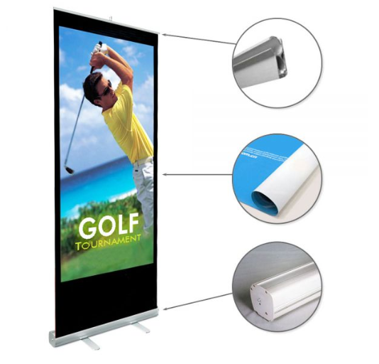 Economy Standard Roll Up Promotional Banner Stand (33" W x 79" H)