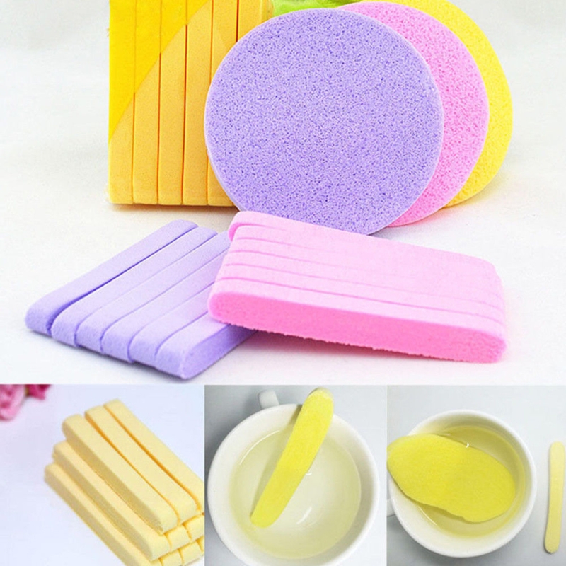 30Sets/lot Portable Soft Compressed Strip Wash Face Of Makeup Clean Tool Facial Pore Cleaner For Foaming Cleaning Sponge