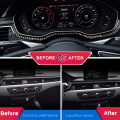 Interior Central control Panel Instrument console Decoration Strips carbon fiber Car stickers for Audi a4 b9 LHD RHD Accessories