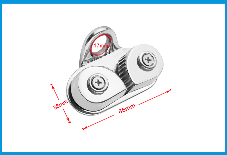2PCS Marine Grade 316 Cam Cleat with Leading Ring Boat Cam Cleats Matic Fairlead Marine Sailing Sailboat Kayak Canoe Dinghy