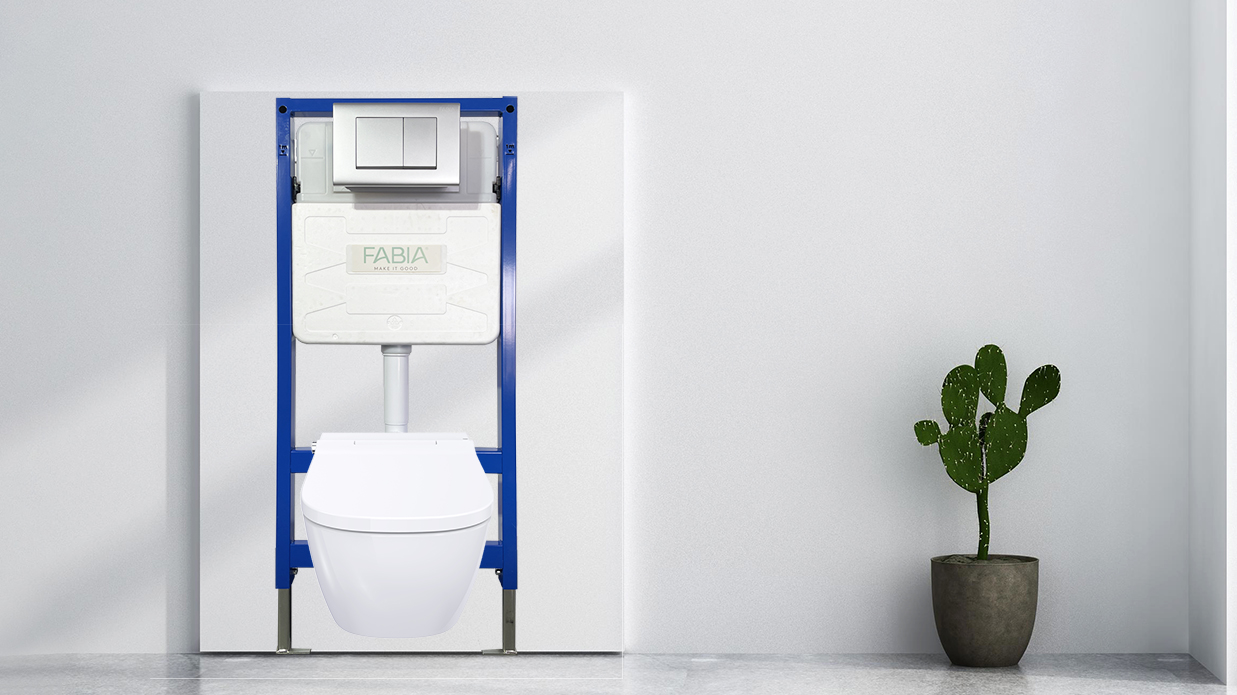 AJ300 concealed cistern in wall toilet