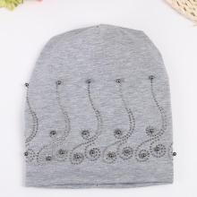Double layer cotton pearl ironing drill cap
