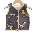 Baby Girls Boys Vests Children Unisex Cotton Warm Vest Cartoon Animal Design Waistcoat Kids Outerwear Clothing Boys Vest