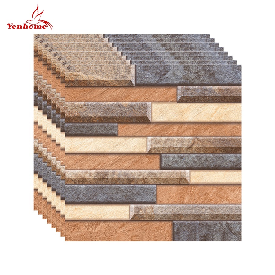 3D Brick Stone Wall Sticker Bathroom Living Room Self Adhesive PVC Tiles Wallpapers Modern Wall Ceiling Decals House Decoration