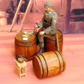 World War II German military INTERNATIONAL barrel cask barrel wood Model scene Accessories 1/6 Fit 12 Inch Soldier Action Figure
