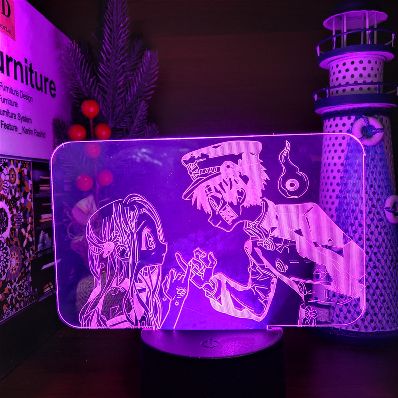 Toilet-Bound 3D Lamp Hanako Kun LED Night Light Decoration Anime Lampara Baby Lamp Bedroom Decor Lamps Creative Cartoon Lights